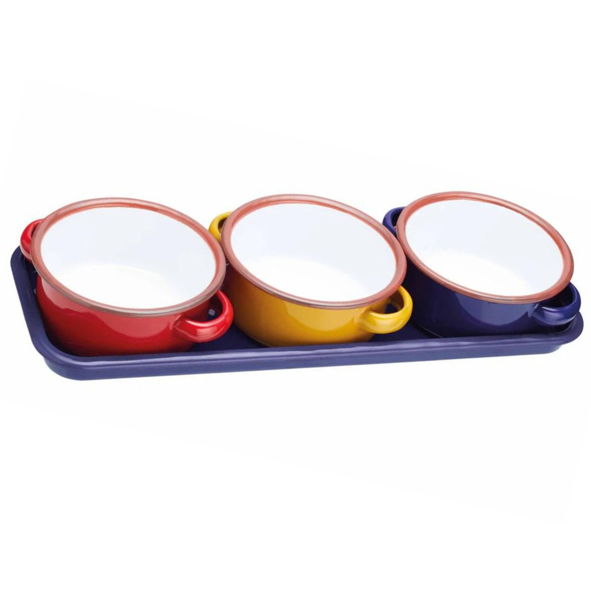 3 Piece Enamel Dip Bowl Set - CharcuterieBoard.com