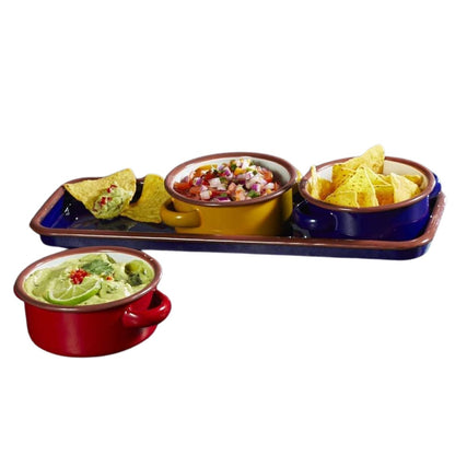 3 Piece Enamel Dip Bowl Set - CharcuterieBoard.com