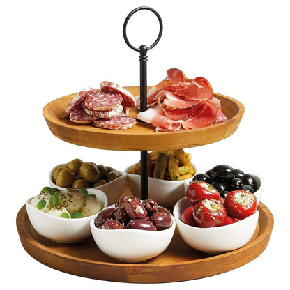 Charcuterie Two Tier Serving Set - CharcuterieBoard.com