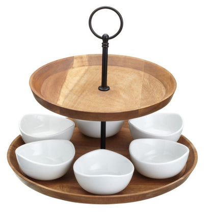 Charcuterie Two Tier Serving Set - CharcuterieBoard.com