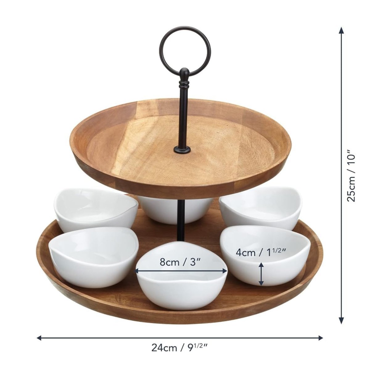 Charcuterie Two Tier Serving Set - CharcuterieBoard.com