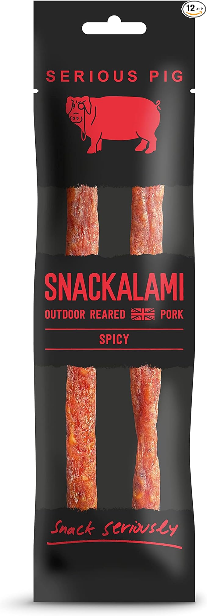 Snackalami Spicy Pork Sticks (30g) - CharcuterieBoard.com